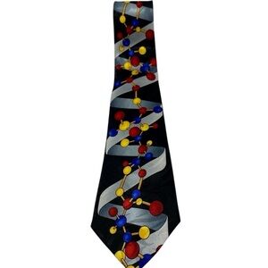 Steve Harris DNA Helix Handmade Tie Black and Grey.